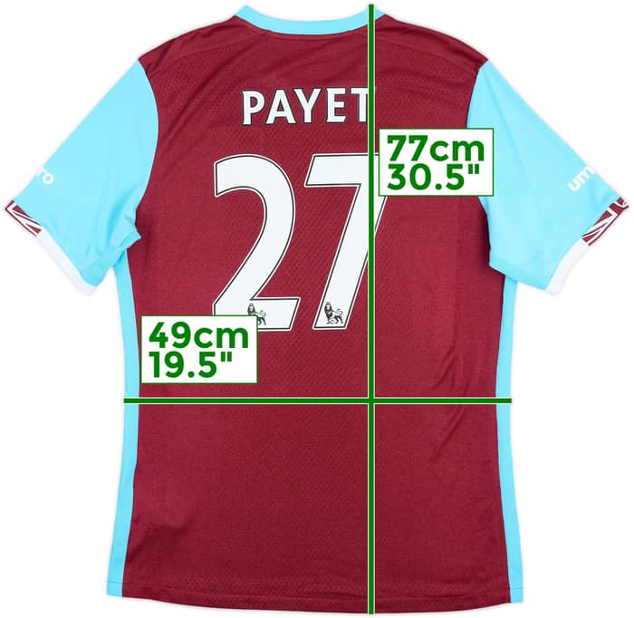 2016-17 West Ham Home Shirt Payet #27 - 5/10 - (L)