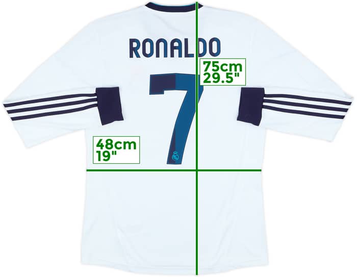 2012-13 Real Madrid Home L/S Shirt Ronaldo #7 - 7/10 - (M)