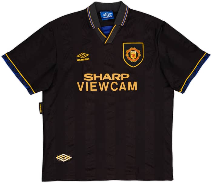 1993-95 Manchester United Away Shirt Cantona #7 - 8/10 - (L)