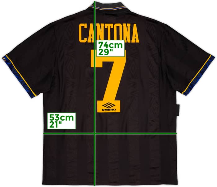 1993-95 Manchester United Away Shirt Cantona #7 - 8/10 - (L)