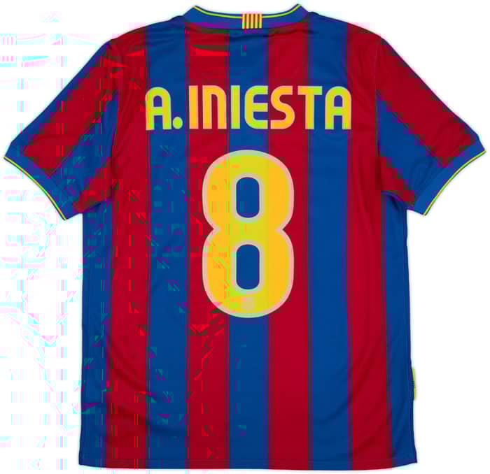 2009-10 Barcelona Home Shirt A.Iniesta #8 - 6/10 - (S)