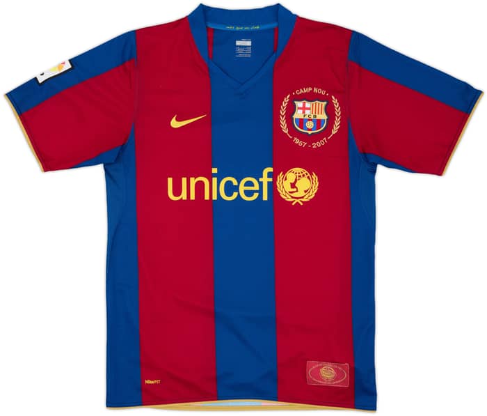2007-08 Barcelona Home Shirt Ronaldinho #10 - 8/10 - (S)