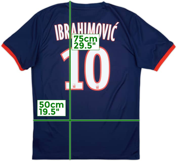 2013-14 Paris Saint-Germain Home Shirt Ibrahimovic #10 - 6/10 - (M)