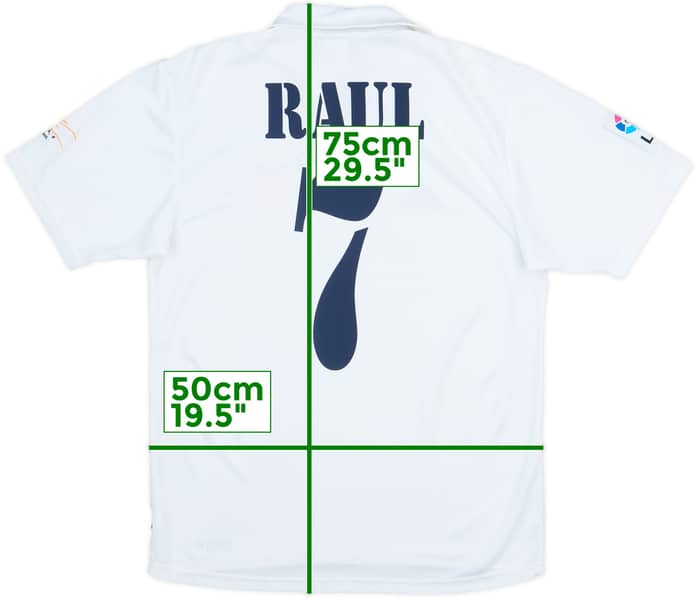 2001 Real Madrid Home Shirt Raul #7 - 6/10 - (S)
