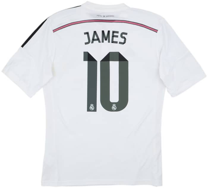 2014-15 Real Madrid Home Shirt James #10 - 7/10 - (L)