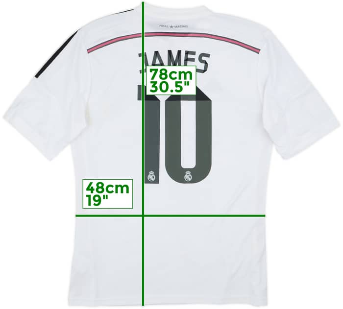 2014-15 Real Madrid Home Shirt James #10 - 7/10 - (L)