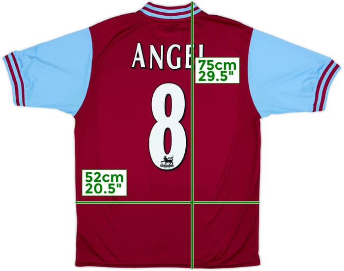 2002-03 Aston Villa Home Shirt Angel #8 - 6/10 - (M)