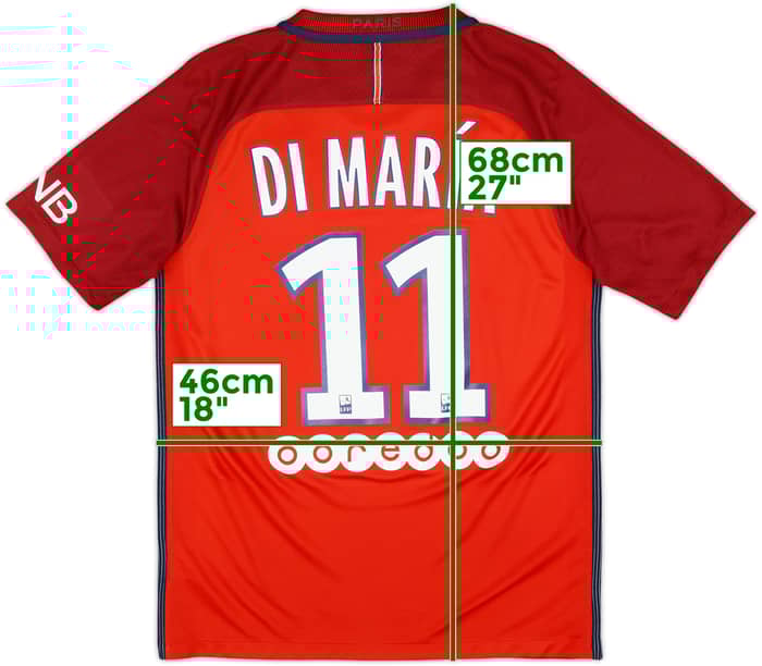 2016-17 Paris Saint-Germain Away Shirt Di Maria #11 - 8/10 - (S)
