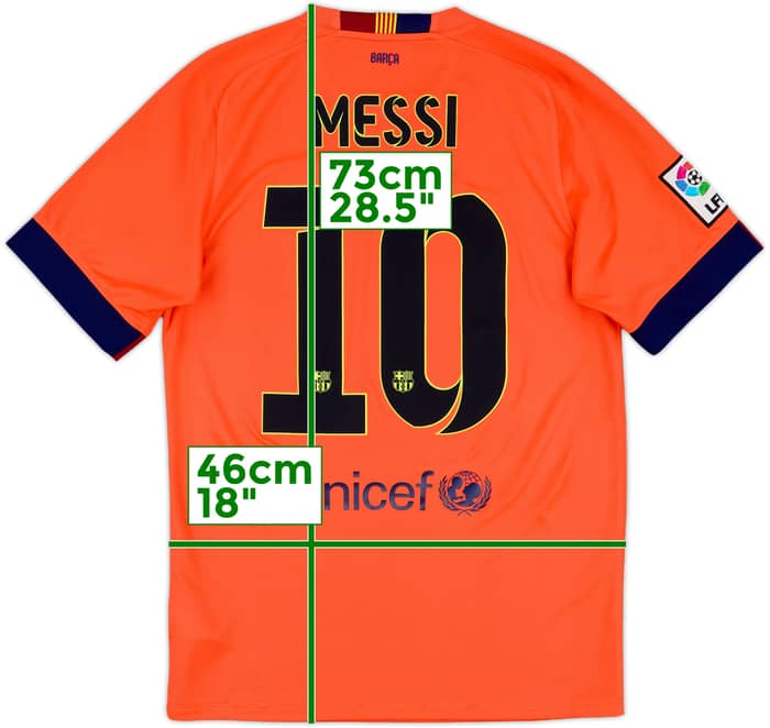 2014-15 Barcelona Away Shirt Messi #10 - 7/10 - (S)