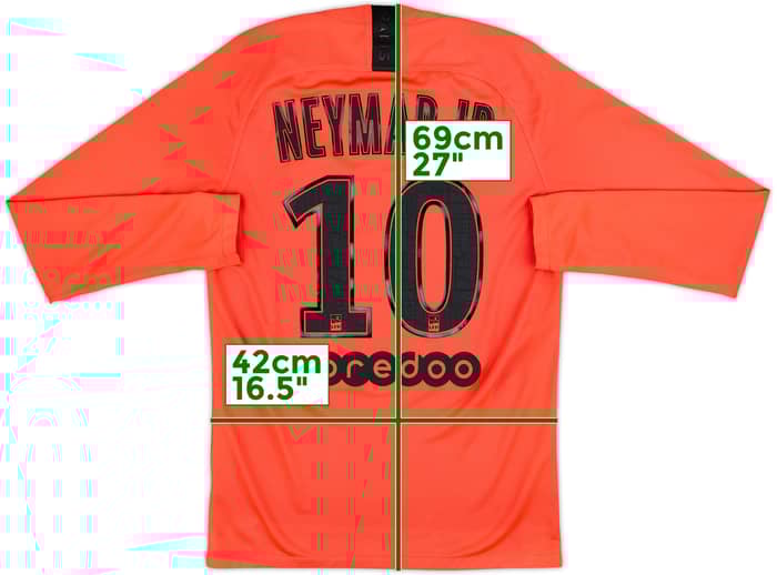 2019-20 Paris Saint-Germain Away L/S Shirt Neymar Jr #10 - 7/10 - (S)