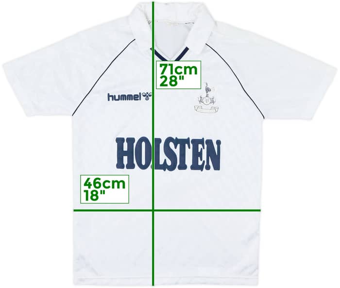 1987-89 Tottenham Home Shirt #8 - 7/10 - (S)