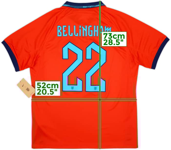 2022-23 England Away Shirt Bellingham #22 (L)