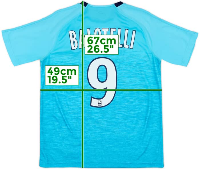 2018-19 Olympique Marseille Third Shirt Balotelli #9 - 8/10 - (XL.Boys)