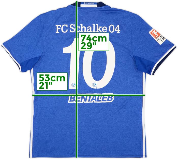 2016-18 Schalke Home Shirt Bentaleb #10 - 6/10 - (L)