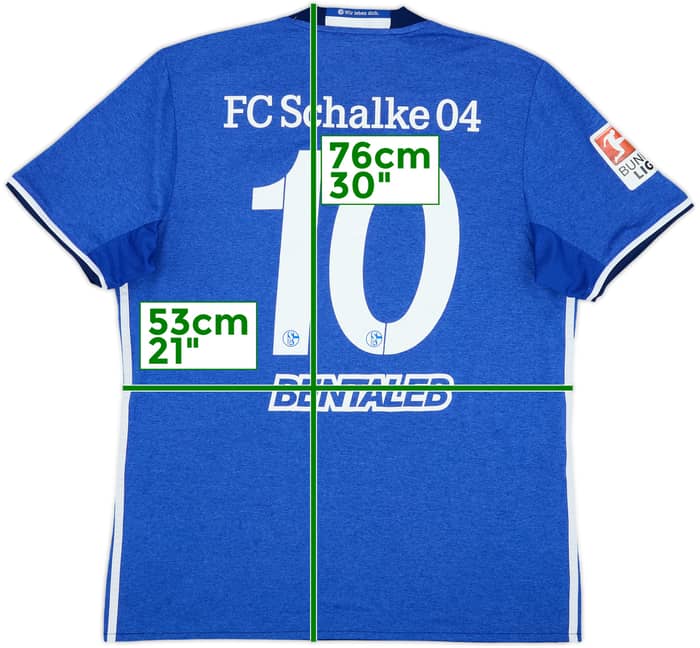 2016-18 Schalke Home Shirt Bentaleb #10 - 6/10 - (L)