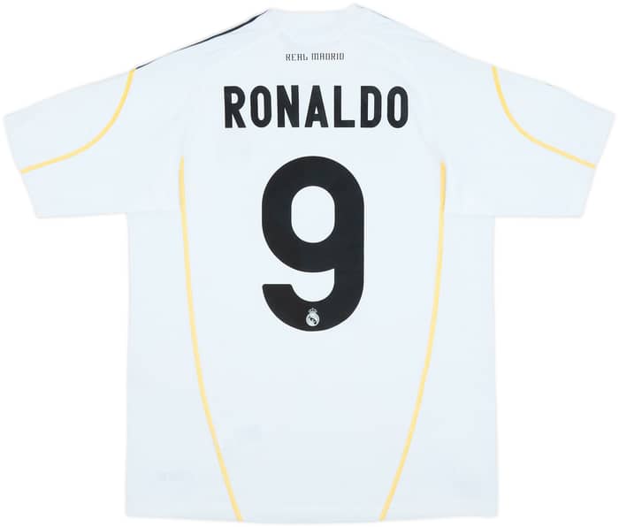 2009-10 Real Madrid Home Shirt Ronaldo #9 - 8/10 - (XL.Boys)