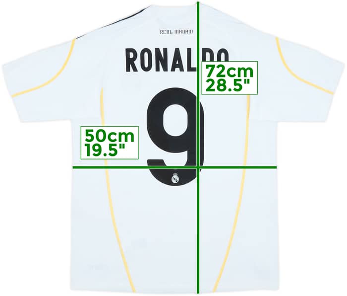 2009-10 Real Madrid Home Shirt Ronaldo #9 - 8/10 - (XL.Boys)