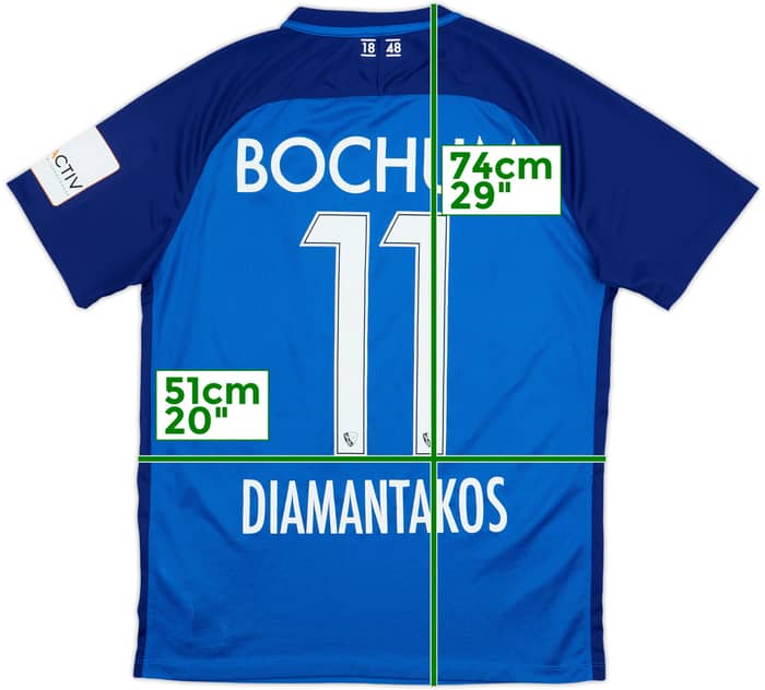 2017-18 VFL Bochum Home Shirt Diamantakos #11 - 8/10 - (L)