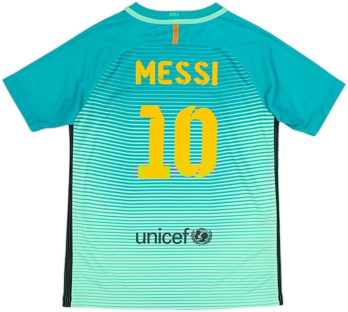 2016-17 Barcelona Third Shirt Messi #10 - 5/10 - (L.Boys)