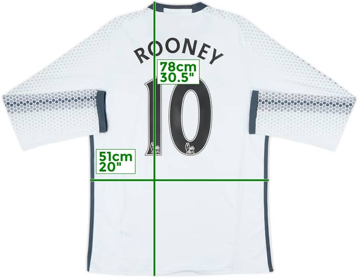2016-17 Manchester United Third L/S Shirt Rooney #10 - 7/10 - (L)