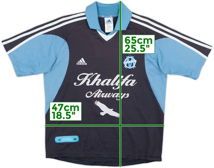 2001-02 Olympique Marseille Away Shirt Pompeo #7 - 7/10 - (M.Boys)