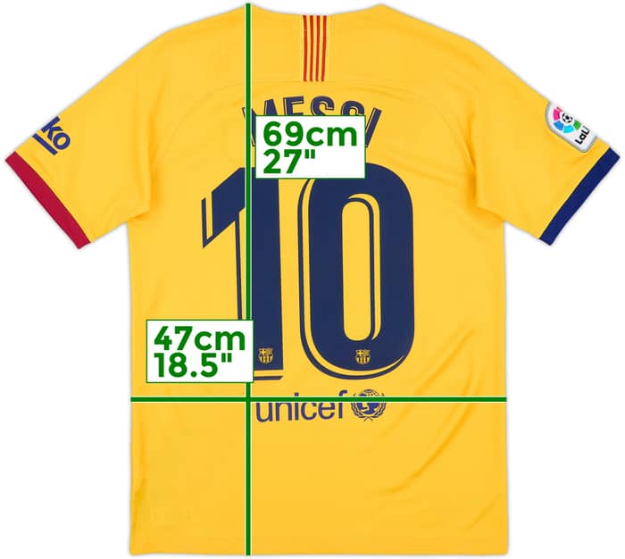 2019-20 Barcelona Away Shirt Messi #10 - 8/10 - (XL.Boys)