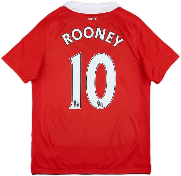 2010-11 Manchester United Home Shirt Rooney #10 - 10/10 - (XL.Boys)