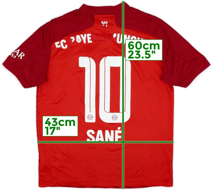 2021-22 Bayern Munich Home Shirt Sane #10 - 5/10 - (L.Boys)