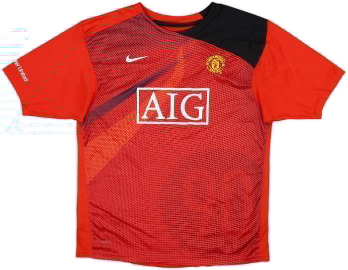 2008-09 Manchester United Nike Training Shirt - 9/10 - (XL.Boys)