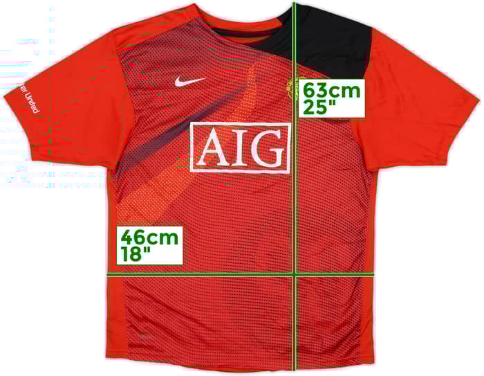 2008-09 Manchester United Nike Training Shirt - 9/10 - (XL.Boys)