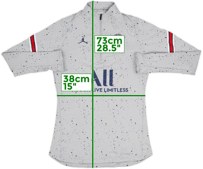 2021-22 Paris Saint-Germain Nike Jordan 1/4 Zip Drill Top - 8/10 - (XS)