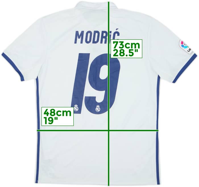 2016-17 Real Madrid Home Shirt Modric #19 - 3/10 - (M)