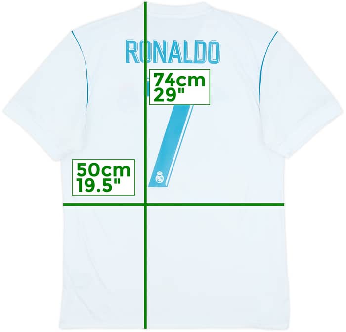 2017-18 Real Madrid Home Shirt Ronaldo #7 - 8/10 - (M)