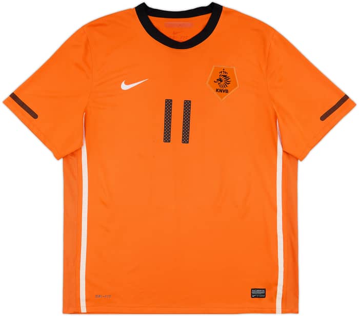 2010-11 Netherlands Home Shirt Robben #11 - 6/10 - (XL)