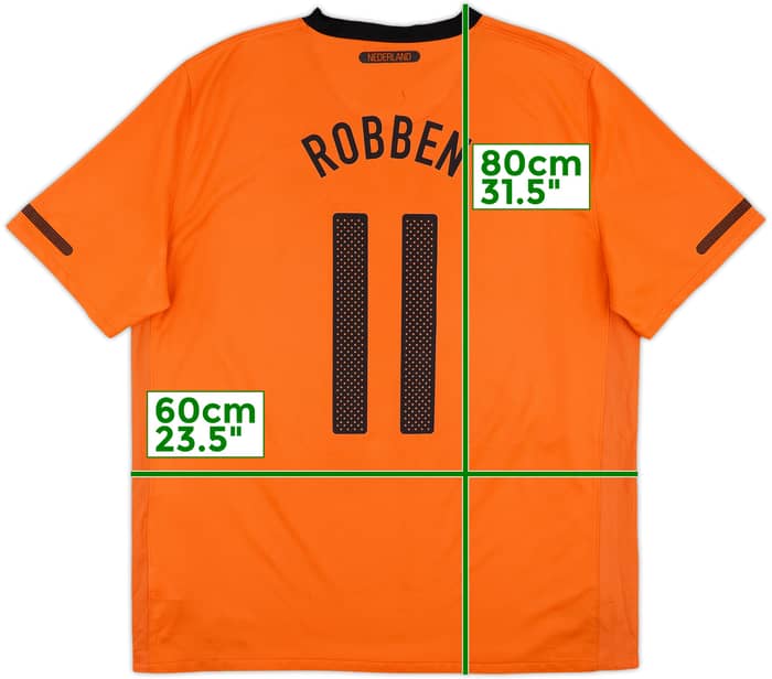 2010-11 Netherlands Home Shirt Robben #11 - 6/10 - (XL)