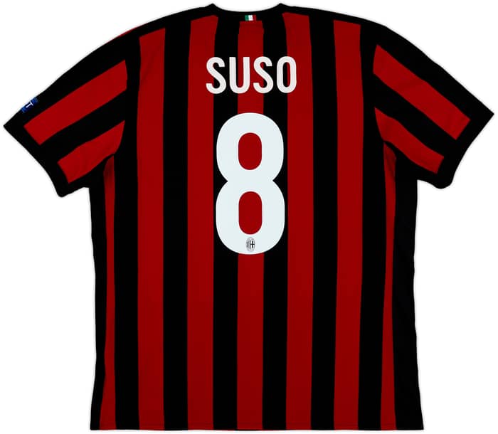 2017-18 AC Milan Home Shirt Suso #8 - 8/10 - (XL)