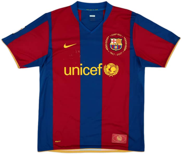 2007-08 Barcelona Home Shirt Ronaldinho #10 - 6/10 - (M)