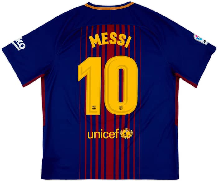2017-18 Barcelona Home Shirt Messi #10 - 10/10 - (XL)