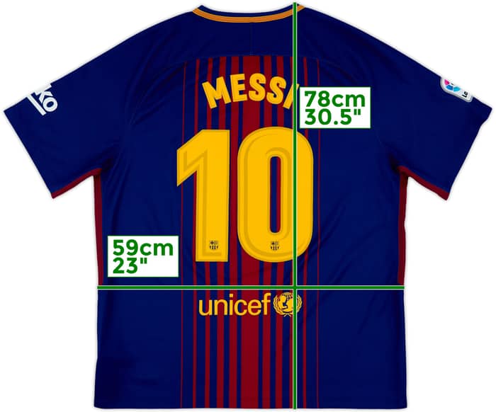 2017-18 Barcelona Home Shirt Messi #10 - 10/10 - (XL)