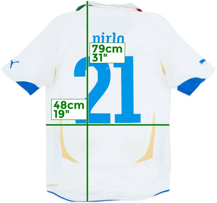 2010-12 Italy Away Shirt Pirlo #21 - 6/10 - (S)