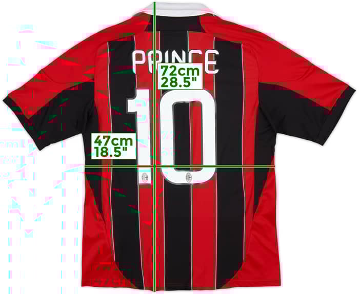 2012-13 AC Milan Home Shirt Prince #10 - 8/10 - (M)