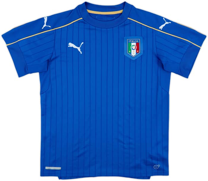 2016-17 Italy Home Shirt - 8/10 - (XL.Boys)