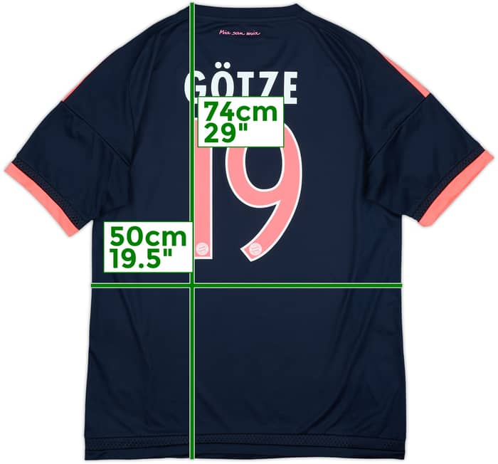 2015-16 Bayern Munich Third Shirt Gotze #19 - 6/10 - (M)