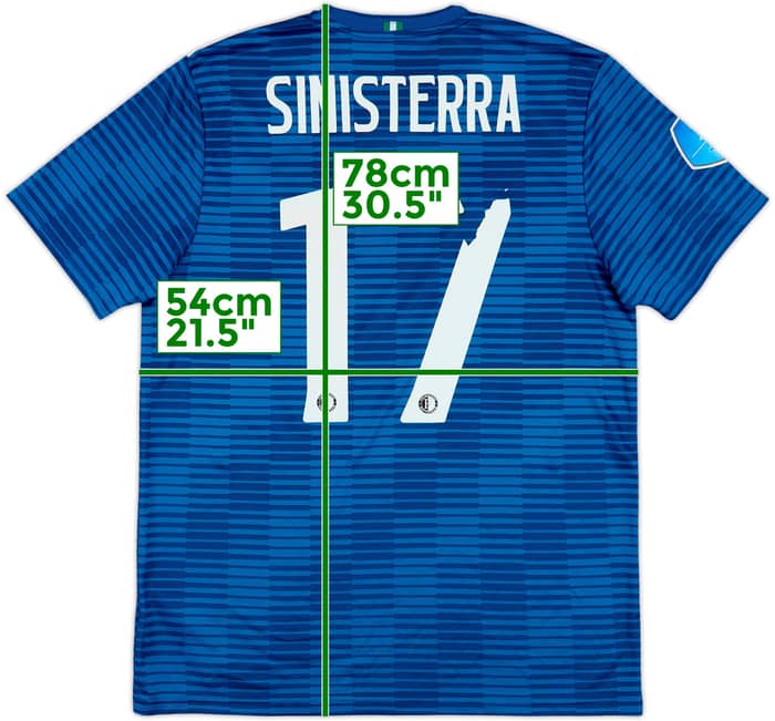 2018-19 Feyenoord Away Shirt Sinisterra #17 - 5/10 - (L)