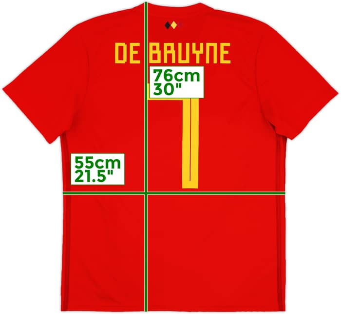 2018-19 Belgium Home Shirt De Bruyne #7 - 8/10 - (L)