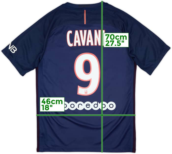 Camiseta de local del Paris Saint-Germain 2016-17 Cavani #9 - 5/10 - (S)