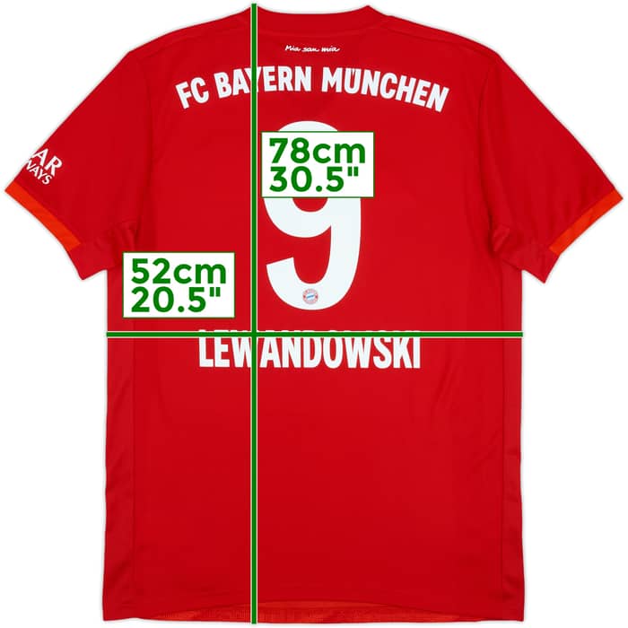 2019-20 Bayern Munich Home Shirt Lewandowski #9 - 9/10 - (M)