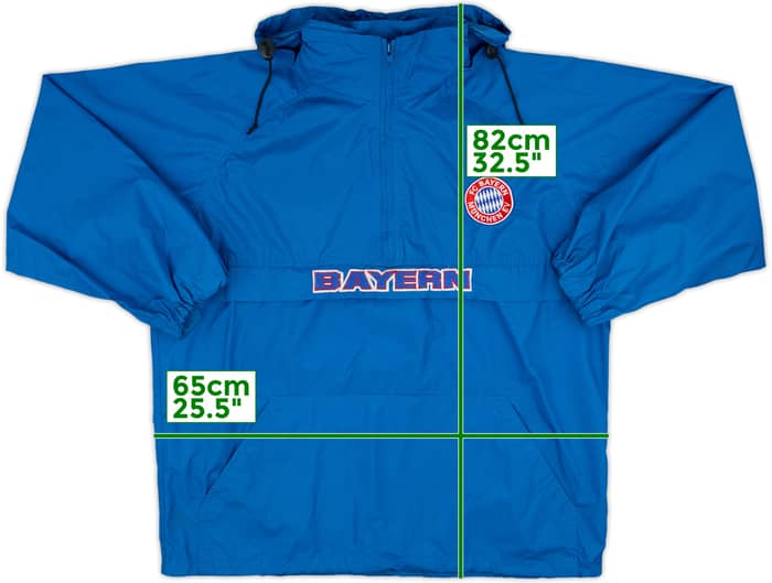 1990s Bayern Munich Nutmeg 1/4 Zip Hooded Rain Jacket - 8/10 - (L)