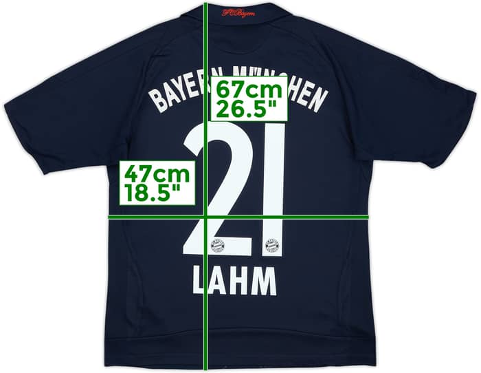 2008-09 Bayern Munich Away Shirt Lahm #21 - 7/10 - (L.Boys)