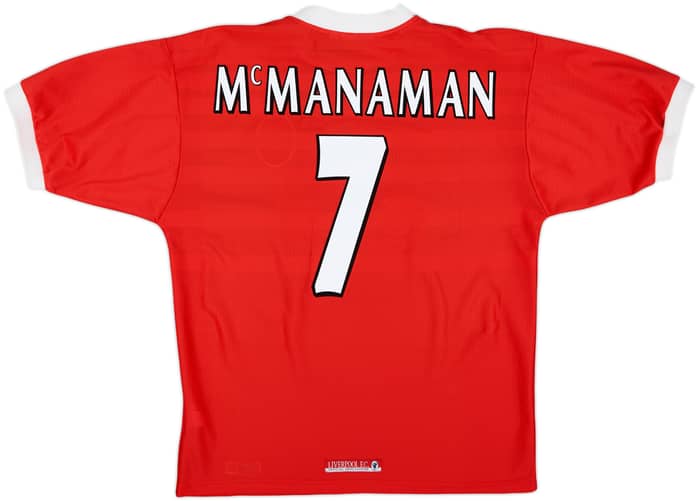 1998-00 Liverpool Home Shirt McManaman #7 - 6/10 - (L)